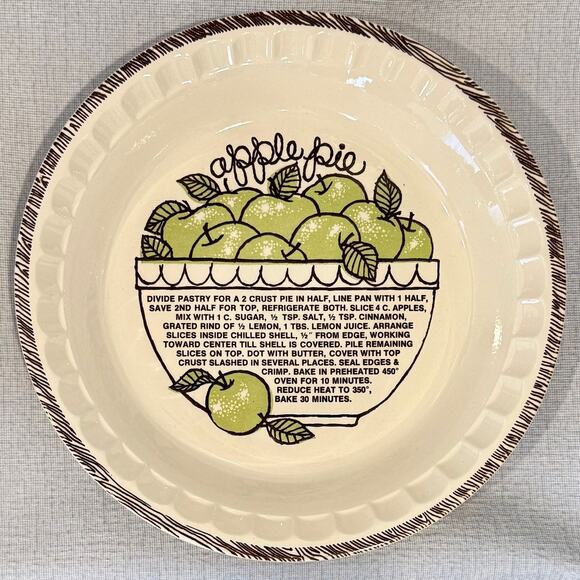 Vintage Apple Pie Plate Country Harvest Royal China USA Apple Pie Plate 11” - Picture 1 of 6
